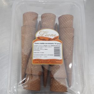 Cono a cialda arrotolata Leone: 10 pezzi croccanti per servire il gelato con gusto e tradizione