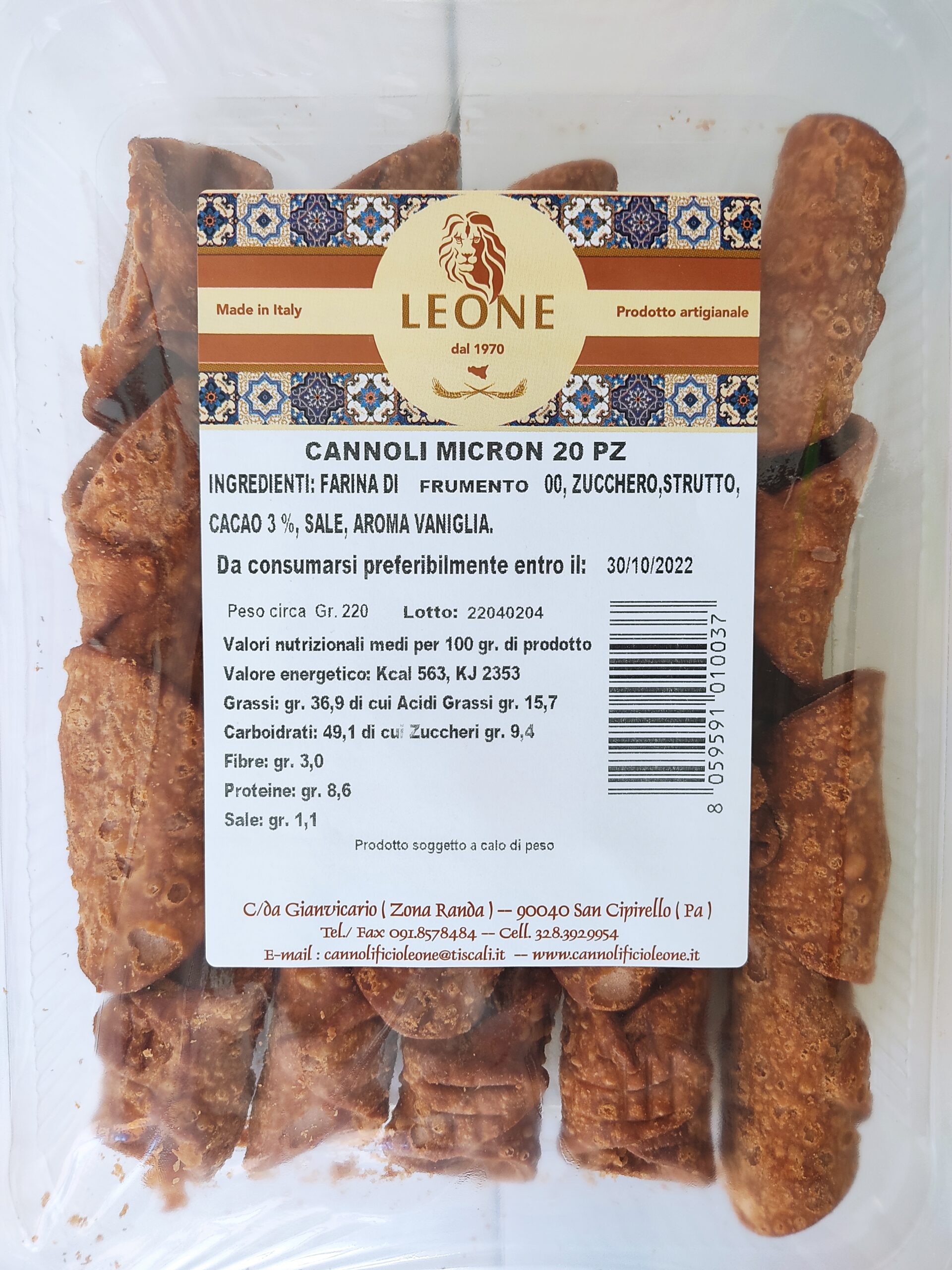 Cannoli Siciliani Micron (20 pezzi) - immagine 2
